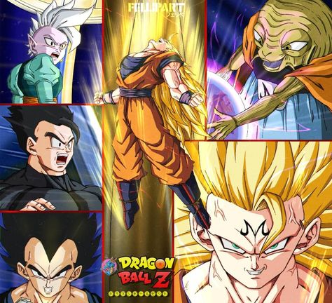 Majin Goku, Vegeta And Bulma, Dbz Characters, Dragon Ball Super Artwork, Dragon Ball Art Goku, Dragon Ball Wallpapers, Manga Collection, Dragon Ball Artwork, Dragon Ball Gt