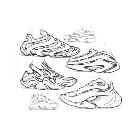 Sneakers Design Sketches, Shoes Silhouette, Shose Design, Concept Shoes Design, Footwear Sketches, Shoe Sketch, Footwear Design, Sneakers Design, Shoes Sketch