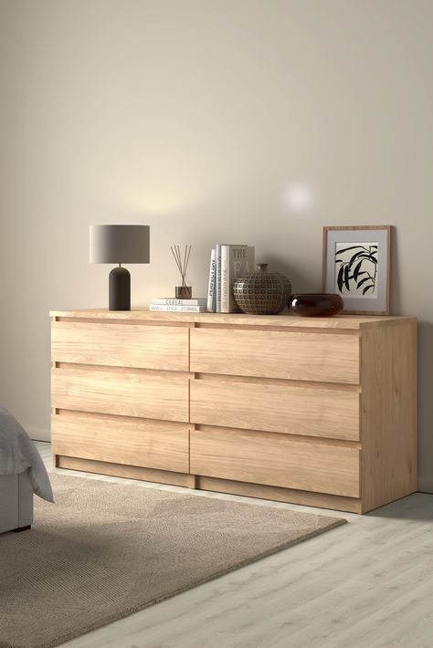 Scottsdale 6 Drawer Double Dresser for Bedroom, Jackson Hickory - Walmart.com Dresser Bedroom Ideas, Bedroom Ideas Brown, Espresso Dresser, Bedroom Nyc, Bed And Dresser, Dresser Bedroom, Dresser Desk, Chest Of Drawer, Wide Dresser