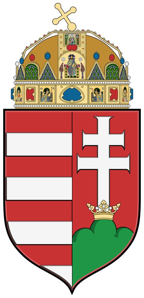 Kingdom of Hungary - Wikipedia Kingdom Of Hungary, Budapest Hungary, Serbia, Coat Of Arms, Hungary, Budapest, Peace Symbol, Romania, Croatia