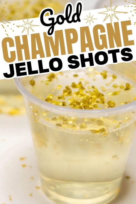 Gold Champagne Jelly Shots. | Yellow Jello Shots Jelly Shots Recipe, Champagne Jello Shots Recipe, Easy Jello Shots, Champagne Jello, Champagne Jelly, Champagne Jello Shots, Best Jello Shots, Jello Shots Recipe, Jelly Shots