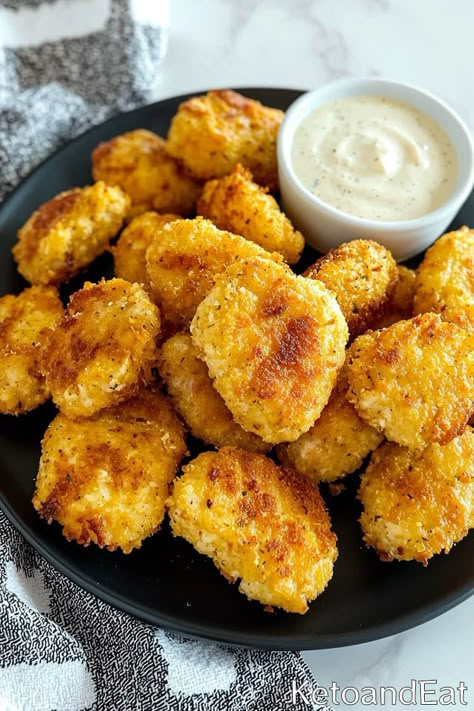 Carnivore Baked Chicken Nuggets - With Canned Chicken Chicken Nuggets Made From Canned Chicken, Chicken Nugget Tik Tok, Chicken Nuggets Using Canned Chicken, Chicken Nugget Recipes Canned Chicken, No Carb Chicken Nuggets, Can Chicken Low Carb Recipes, Homemade Keto Chicken Nuggets, Canned Chicken Nuggets Baked, Canned Chicken Nugget Recipes