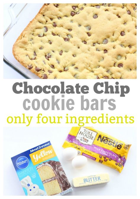 Chocolate Chip Pan Cookies, Cake Mix Chocolate Chip Cookies, Cake Mix Bars, Cake Mix Cookie Bars, Cake Box Cookies, Cookie Bars Easy, Chocolate Cake Mix Cookies, Mix Chocolate, Chocolate Chip Bars