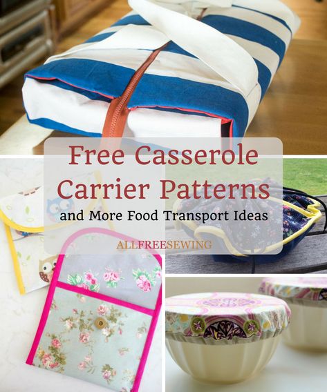 Summer is almost here... which means picnics and potlucks! These food carrier ideas will make sure your dishes get transported safely, no matter where you're going. Casserole Carrier Pattern, Insulated Casserole Carrier, Carrier Pattern, Pie Carrier, Casserole Carrier, Trendy Sewing Patterns, Food Carrier, Reusable Snack Bag, Trendy Sewing