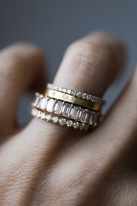 خواتم خطوبة, The Bling Ring, Stacked Wedding Bands, Diamond Stacking Rings, Everyday Ring, Ring Wedding Band, Right Hand Rings, Micro Wedding, Everyday Rings