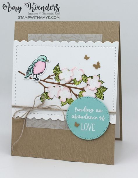 Stampin Up Seasonal Branches, Seasonal Branches, Hand Made Greeting Cards, Stampin Up Catalog, Making Greeting Cards, Spring Cards, Bird Cards, Su Cards, Punch Cards