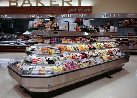 Deli Case Display Ideas, Retail Fridge Display, Deli Fridge Display, Deli Containers, Deli Meat Storage Container, Stone Case, Digital Thermometer, Self Service, Flat Paint