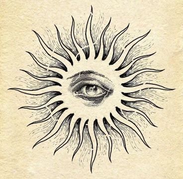 Medieval Eye Tattoo, Medieval Sun Tattoo, Sole Tattoo, Sun Tattoo Designs, Sun Drawing, Tattoo Style Drawings, Tattoo Illustration, Sun Tattoo, Desenho Tattoo