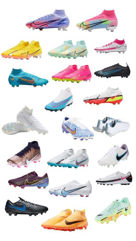 Nike Shoes Soccer, New Cleats Soccer, Football Shoes For Women, Aesthetic Soccer Cleats, Nike Soccer Cleats Womens, Soccer Cleats Nike Mercurial Superfly, Cute Cleats Soccer, Bright Soccer Cleats, Pretty Soccer Cleats