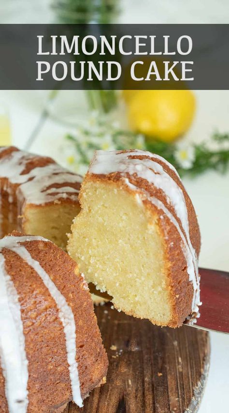 Limoncello Cake Recipe Easy, Limoncello Dessert Recipes, Lemoncello Cakes Easy, Limoncello Pound Cake, Limoncello Cake, Lemon Dessert Recipes, Spring Cake, Delicious Cake Recipes, Bundt Cakes Recipes