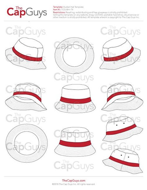 Check out our templates for Bucket Hats. Use our template to help design your next masterpiece. Download instantly. Get it now. Go to thecapguys.com/ #template #templates #buckethats #inspiredexclusives #mockups #design #illustrator Bucket Hat Sketches Design, How To Draw A Bucket Hat, Bucket Hat Drawing Reference, Bucket Hat Reference, Hats Drawing Reference, Bucket Hat Sketch, Bucket Hat Tattoo, Bucket Hat Illustration, Bucket Hat Drawing