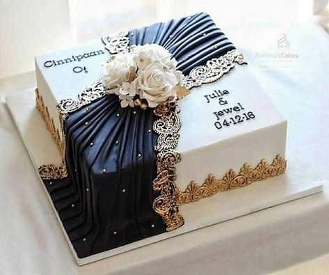 Square Cake Design, Artist Cake, Elegant Birthday Cakes, Luxury Wedding Cake, Engagement Cakes, Instagram Engagement, Wedding Cakes Vintage, Elegant Cakes, Unique Cakes