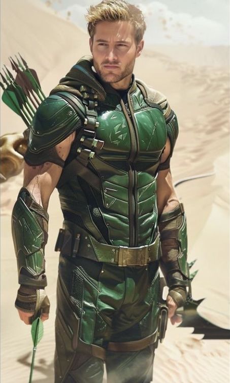 Green Arrow Suit Design, Smallville Green Arrow, Green Arrow Smallville, Green Arrow Costume, Green Arrow Cosplay, Arrow Cosplay, Green Lantern Green Arrow, Arrow Costume, Heavy Metal Comic