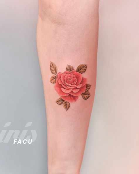 Rose Tattoo Colorful, Tattoo Colorful, Botanical Tattoos, Miami Tattoo, Iris Tattoo, Beautiful Tattoo, Tattoo Equipment, Botanical Tattoo, Fine Line Tattoos