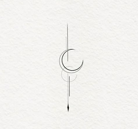 3 Inch Fine Line Tattoo, Lilith Tattoo Art Simple, Line Tattoo Women, Tattoos Crescent Moon, Moon Line Art Tattoo, Alignment Tattoo, Line Moon Tattoo, Fineline Tattoos For Women, Small Line Art Tattoos