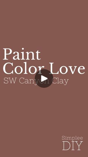 1.3K views | If you're on the lookout for a deep, rusty red that oozes warmth and character, Canyon Clay by Sherwin Williams is the paint color for you.The versatility of Canyon Clay knows no bounds. With its ability to complement various design styles, this warm hue becomes your ultimate secret weapon. From modern and minimalist to bohemian and eclectic, this color effortlessly adapts and adds a touch of flair. Whether you use it to paint an entire room or introduce it as an accent color through furniture and accessories, Canyon Clay will bring a unique personality and a dose of cozy  to your space. Happy Painting! #PaintColors #sherwinwilliams #SherwinWilliamsPaint #paintcolorlove #livingroompainting #choosingpaintcolors #paintinginspiration | Simplee DIY | Hugh Sung · Debussy Clair de L Sherwin Williams Canyon Clay, Canyon Clay Sherwin Williams, Red Paint Colors, Choosing Paint, Happy Painting, House Paint, Happy Paintings, Paint Colors For Home, Red Paint