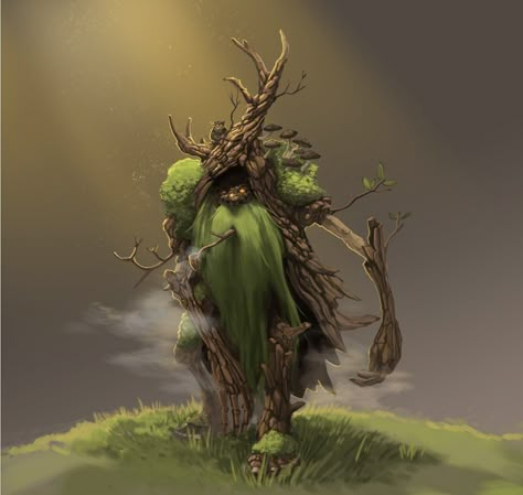 ArtStation - Dryad, Ed Chao Tree People Art, Druid Shaman, Tree Creature, Plant People, Tree People, Heroic Fantasy, Nature Spirits, Sports Bottle, Old Tree