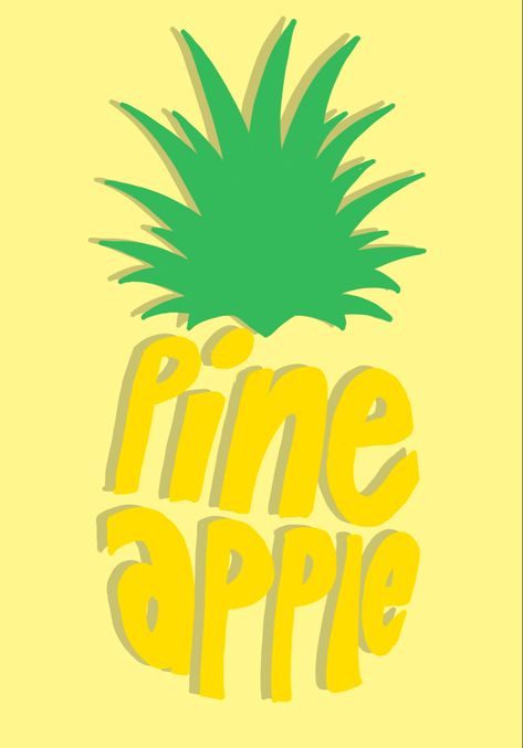 Juice Illustration Design, Pineapple Graphic Design, Pineapple Illustration Design, Fruit Typography, Bullet Journal Boxes, Word Typography, Pineapple Drawing, Pineapple Illustration, Teaching Graphic Design