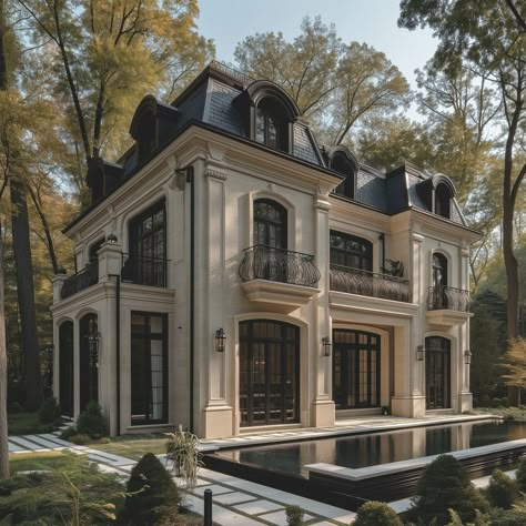 @lifetime_interior_design | Instagram Decor House Ideas, Cove House, French Country Exterior, Architecture Classic, European Cottage, Classical House, Classic Villa, Front House, Unique House Design