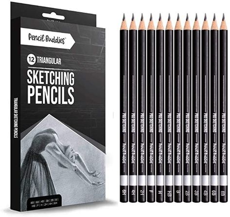 Best Sketching Pencils, Pencils For Sketching, Pencils For Drawing, Art Pencil Set, Drawing Shading, Doodle Pictures, Drawing Pencils, Artist Pencils, Art Pencils