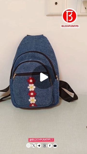 Diy Denim Bag Pattern, Denim Bag Tutorial, Make A Backpack, Backpack Pattern Sewing, Denim Bag Patterns, Denim Backpack, Beautiful Braided Hair, Follow My Page, Bags Tutorial