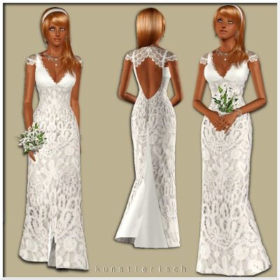 Noce de Dentelle by Kunstlerisch - The Exchange - Community - The Sims 3 Sims 3 Wedding Dress, Sims 3 Wedding, Sims 3 Cc Clothes, Sims4 Clothing, Sims 3 Cc, Ts3 Cc, Sims 3 Mods, The Sims 3, Sims 2