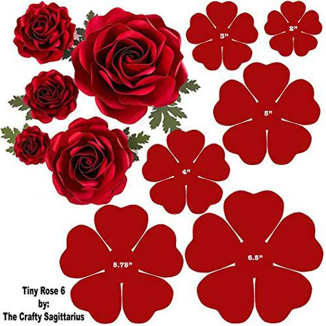 💐 flores Red Paper Flowers, Flower Stencil Patterns, Săpunuri Handmade, Paper Flower Patterns, Diy Flores, Baby Rosa, Paper Flower Template, Flower Stencil, Paper Flower Backdrop