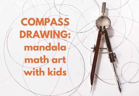 How To Use A Compass To Draw Circles, Geometry Art Projects, Math Summer Camp, Compass Math, Math Camp, Math Art Projects, Math Club, Smart Board Lessons, Compass Drawing