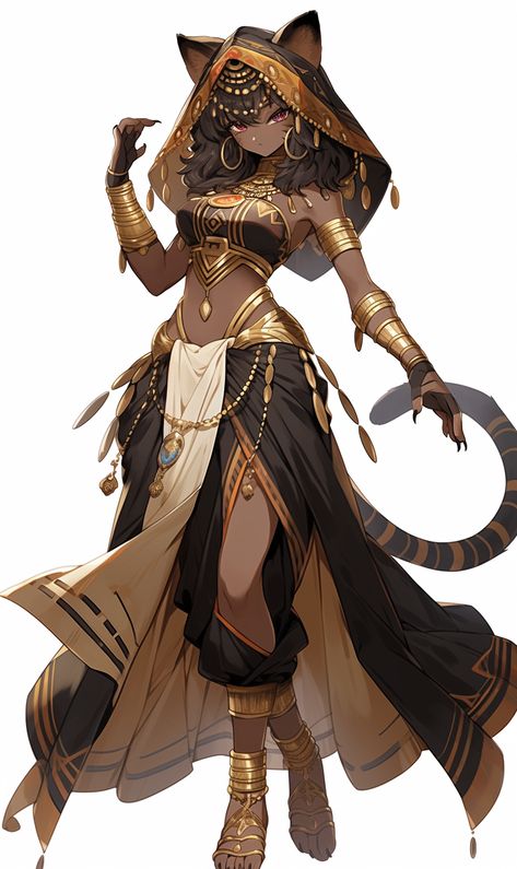 다크 판타지, Black Anime Characters, Monster Girls, Arte Fantasy, 영감을 주는 캐릭터, Female Character Design, Cat Girl, Fantasy Clothing, Dnd Characters