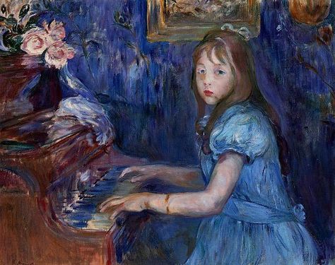 Lucie Leon At The Piano-Berthe Morisot (1841 – 1895, French) Morisot Berthe, French Impressionist Painters, Berthe Morisot, Mary Cassatt, Seattle Art, Edouard Manet, Camille Pissarro, Johannes Vermeer, Edgar Degas