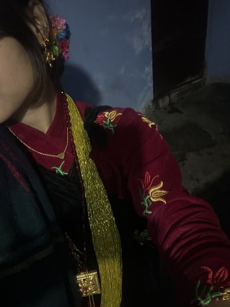 Nepali Girl Aesthetic, Magar Dress Nepali, Magar Dress, Nepali Girl, Cultural Dress, Small Henna, Hyuna Kim, Aesthetic Doctor, Blur Photography