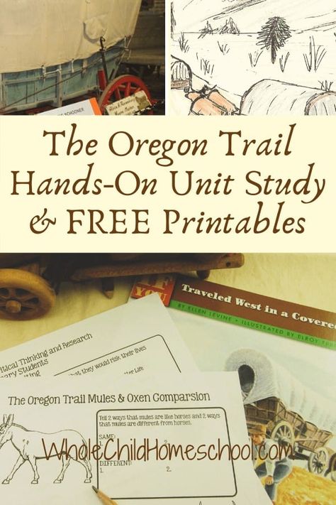 Pioneer Unit Study, Homeschool Novel Study, Oregon Trail Wagon Project, Camping Unit Study, November Unit Studies, First Day Of Homeschool Co-op, Best Homeschool Unit Studies, 3rd Grade History Homeschool, Free Homeschool Unit Studies