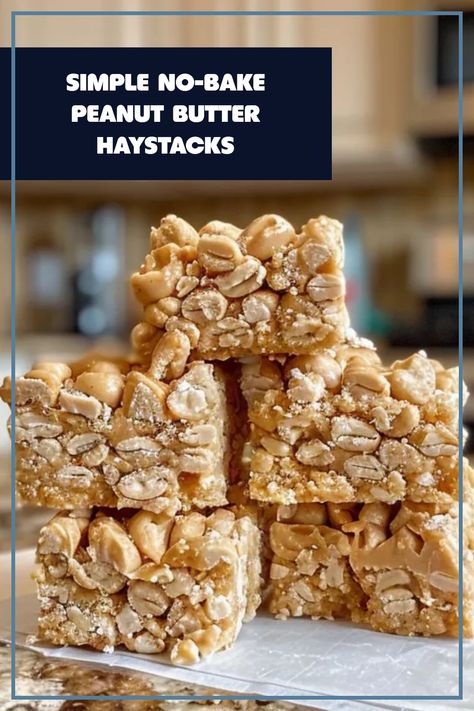 Enjoy these easy and quick No-Bake Peanut Butter Haystacks, a perfect treat for lovers of simple, delicious sweets. Ideal for parties or weeknight snacks, this pin features a delectable dessert that captures the heart of quick and easy peanut butter recipes. Peanut Butter Haystacks Recipe, Peanut Butter Haystacks, Crispy Chow Mein, Crispy Chow Mein Noodles, Chocolate Haystacks, Haystacks Recipe, Easy Fast Recipes, Instant Dessert, Peanut Butter Recipe