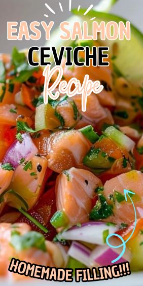 Salmon Ceviche Recipe Salmon Ceviche Recipe, Salmon Ceviche, Frozen Salmon, Ceviche Recipe, Fresh Salmon, Seafood Market, Easy Salmon, Citrus Juice, Aromatic Herbs