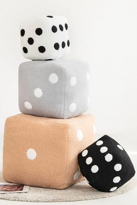 Creative Funny Simulation Dice Plush Pillow Cubic Cube Plush Pendant Dolls Stuffed Soft Sofa Back Cushion Creative Home Decor Fun Shaped Pillows, Dice Pillow, Cool Pillows, Women Culture, Funny Cushions, Gaming Pillow, Sofa Back Cushions, Sewing Humor, Novelty Pillows