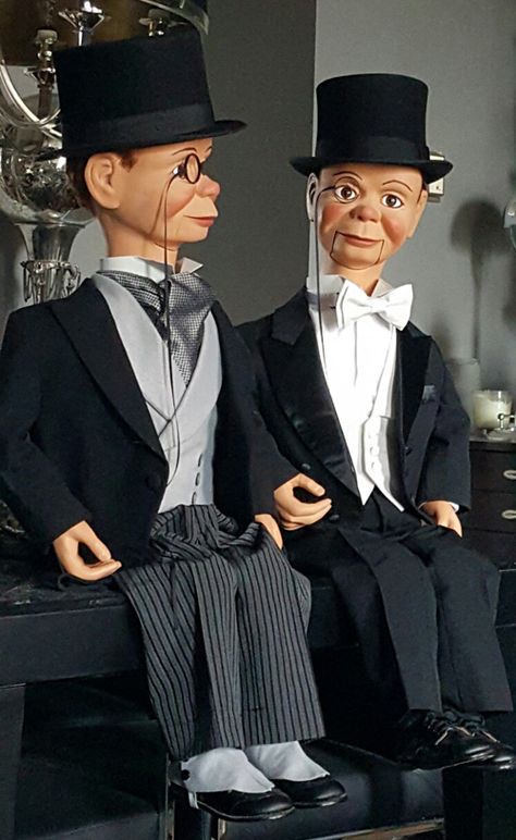 Charlie McCarthy reproduction figures (both went to one client). Vent Friends, Dummy Doll, Ventriloquist Puppets, Puppetry Arts, Shari Lewis, Ventriloquist Doll, Charlie Mccarthy, Halloween Shoot, Ventriloquist Dummy