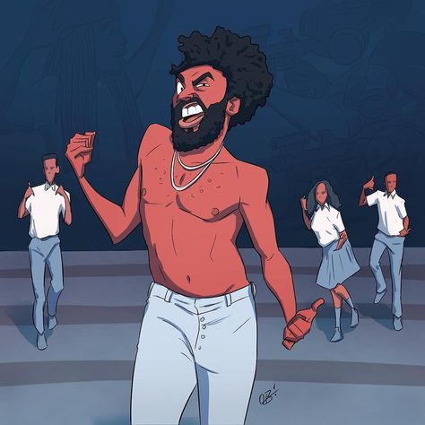 ‘This Is America’ | Childish Gambino America Drawing, Trill Art, Dope Cartoons, Hip Hop Artwork, Afrique Art, Hypebeast Wallpaper, Rapper Art, Donald Glover, Muse Art