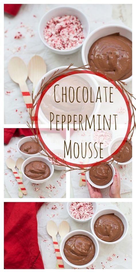 Chocolate Peppermint Mousse, Peppermint Mousse, Peppermint Kisses, Dairy Free Treats, Homemade Pudding, Super Healthy Kids, Mousse Recipes, Peppermint Bark, Creamy Chocolate