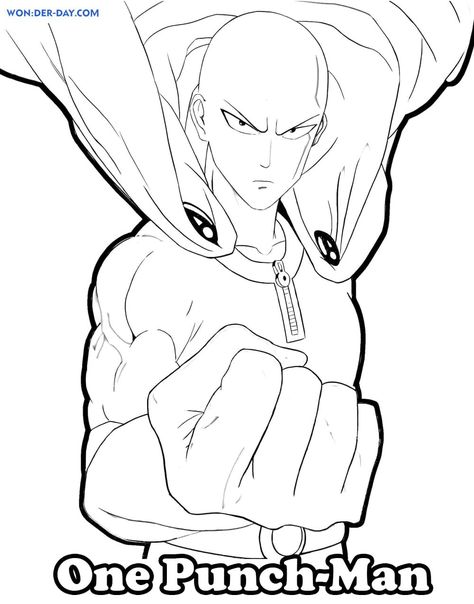 Saitama One Punch, Saitama One Punch Man, Goku Wallpaper, Anime Drawing Books, Line Art Tattoos, Black Clover Anime, Easy Drawings Sketches, Punch Man, One Punch