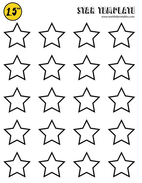 Free Star Template Printables - World of Printables Star Cutouts Template, Cutout Printable, Astronomy Crafts, Star Template Printable, World Of Printables, Hanukkah Crafts, Flag Crafts, Nautical Star, Printable Star