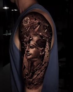 Space Tattoo Sleeve, Celtic Tattoos For Men, Faith Tattoo On Wrist, Dragon Tattoo Back Piece, Egyptian Tattoo Sleeve, Anubis Tattoo, Egypt Tattoo, Geometric Tattoo Arm, Galaxy Tattoo