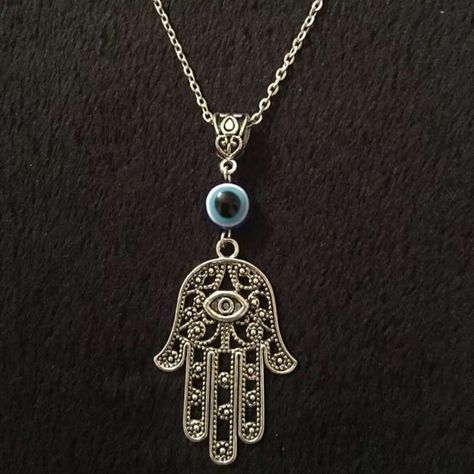 Hamsa Tattoos, Evil Eye Quotes, Yoga Buddha, Hamsa Hand Jewelry, Hamsa Hand Necklace, Witch Pendant, Protective Charms, Hand Evil Eye, Evil Eye Hamsa