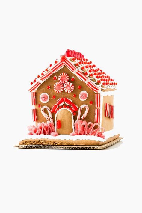 gingerbread house candy cane Best Gingerbread House, Hay Bale Decorations, White Gingerbread House, Graham Cracker Gingerbread, Easy Gingerbread House, Graham Cracker Gingerbread House, Gingerbread Castle, Candy Cane Gingerbread, Gingerbread House Ideas