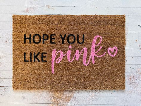 Hope You Like Pink Custom Door Mat - Etsy Pink Apartment, Custom Door Mat, Babe Cave, Apt Ideas, Dream Apartment Decor, Future Apartment Decor, Pink Life, Pink Home Decor, Custom Doormat