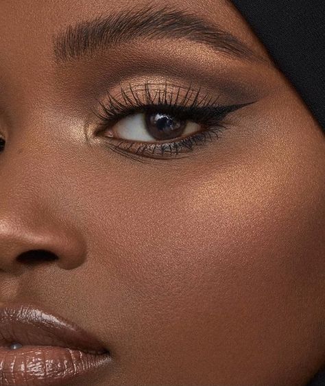 INSTAGRAM: @OKTAWIA7💖 Girl Eye Makeup, Brown Eyeshadow Looks, Maquillage On Fleek, Mekap Mata, Makeup For Black Skin, Brown Skin Makeup, Soft Glam Makeup, Smink Inspiration, Dark Makeup