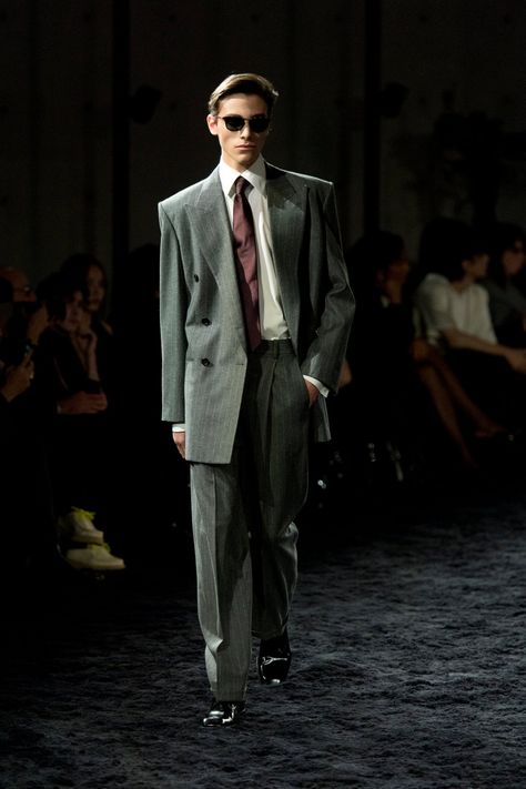 Saint Laurent Men's Fall 2024 Ready-to-Wear Collection [PHOTOS] Ysl 90s Runway, 90 Fashion, Burberry Suit, Manifesting Board, Men 90s, Show Collection, 90's Fashion, Vintage Suits, Anthony Vaccarello