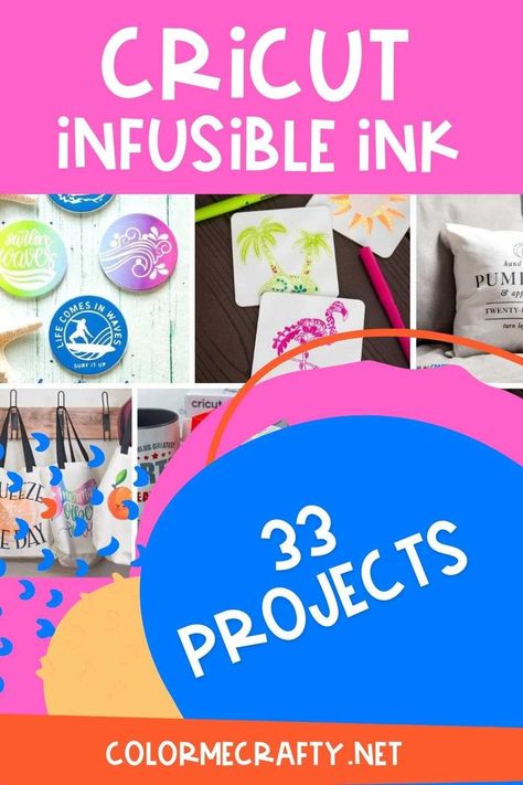 Cricut Infusible Ink Projects are a great way to dip your toe into sublimation. These 33 Cricut Infusible Ink Projects will get you started! Cricut Maker Infusible Ink Projects, Cricut Joy Infusible Ink Projects, Infusible Ink Pens Projects, How To Use Infusible Ink Cricut, Cricut Infusible Ink Projects, Infusible Ink Cricut, Infusible Ink Projects, Make Your Own Mug, Pen Projects