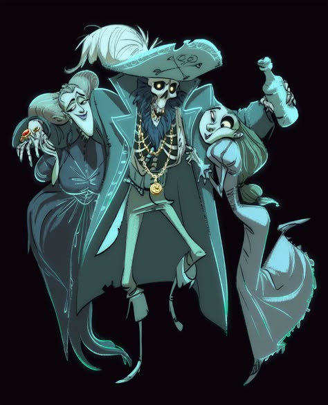 Ghost Pirates by Cécile Carre Skeleton Character Design, Pirates Character, Skeleton Character, Pirate Cartoon, Joe Madureira, Pirate Art, Captain Morgan, Animation Design, Cartoon Character Design