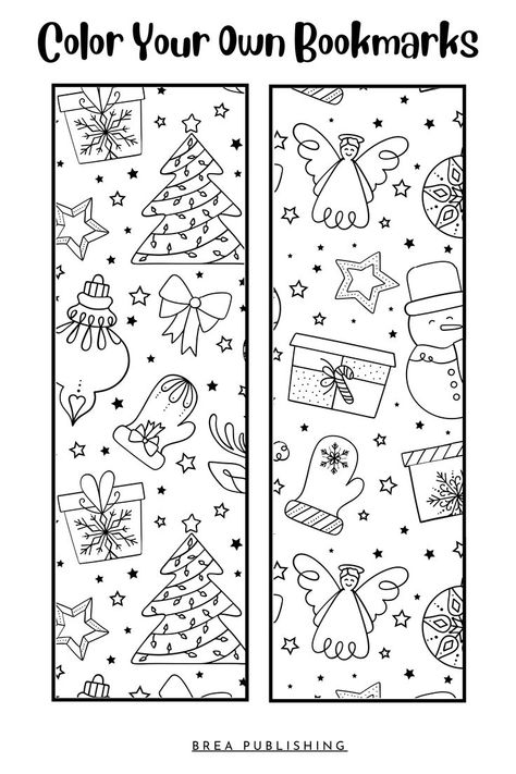 Christmas Crafts Bookmarks, Winter Coloring Bookmarks Free Printable, Christmas Book Marks Printable Free, Bookmarks Coloring Free Printable, Diy Christmas Bookmarks, Christmas Bookmarks Printable Free, Books Marks Ideas, Free Printable Christmas Bookmarks, Christmas Bookmarks Diy