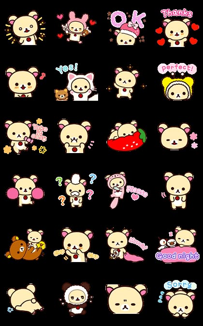 Rilakkuma: Naughty Korilakkuma – LINE stickers | LINE STORE Korilakkuma Tattoo, Korilakkuma Drawing, Rilakkuma Stickers Printable, Sanrio Line Sticker, Rilakkuma Drawing, Line Sticker Cute, Rilakkuma Tattoo, Rilakkuma Stickers, Rilakkuma And Korilakkuma